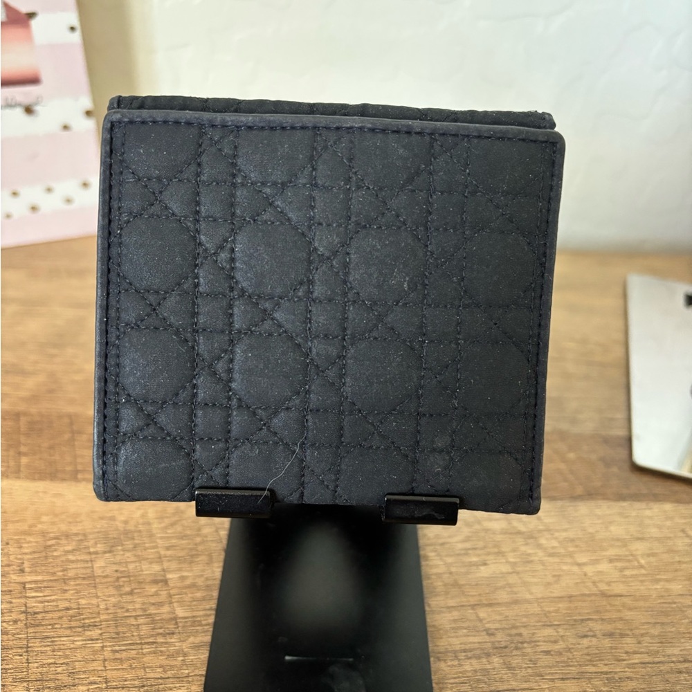 Dior Compact Wallet- Black Vintage Quilted - Picture 2 of 11